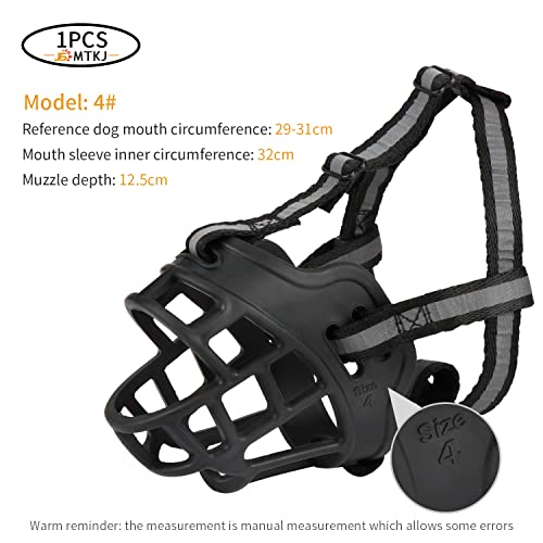 Maulkorb für Hunde, Silikon-Korb Hund Maulkörbe Weich Silikon Korb Maulkorb für Kleine, Mittlere und Große Hund, Verhindert Bellen, Beißen und Kauen(Number 4)