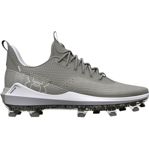 Under Armour Men's Harper 7 Low Elite TPU Molded Baseball Cleat Grey/Grey Medium 11