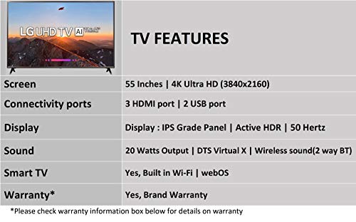 Image of LG 139 cm (55 Inches) 4K UHD LED Smart TV 55UK6360PTE (Black) (2018 model)