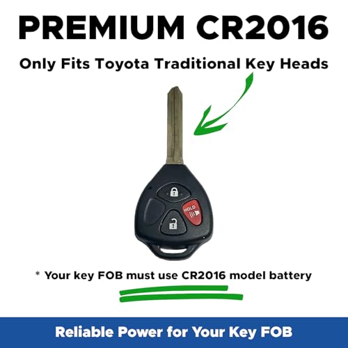 Image of SHI Key Fob Batteries Replacement for Toyota Traditional Key (Camry Corolla RAV4 Tacoma 4Runner Highlander Tundra Yaris Venza Prius c Avalon) Remote Head