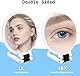 ALANTOP Handspiegel mit 40-facher Vergrößerung, doppelseitig, 40-fache Vergrößerung, 1-fache Vergrößerung, reisefreundlich, tragbar, faltbar, für Make-up, Präzisionsschönheit (Weiß)