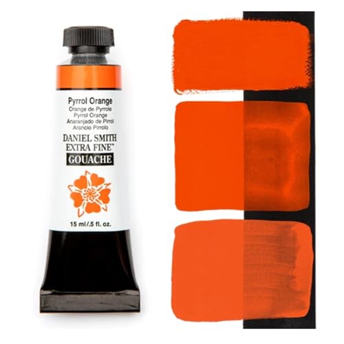 Gouache Pyrrole Orange Daniel Smith 15ml pour des aplats mats sans traces