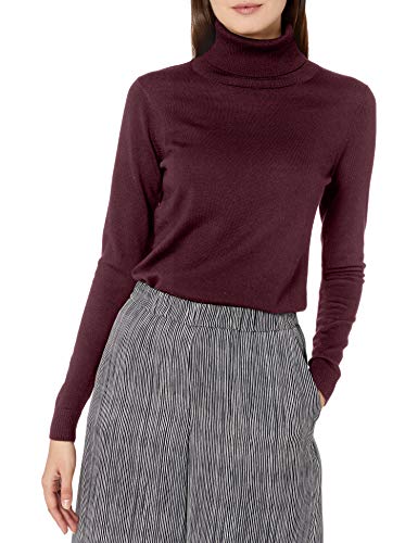 Pendleton Women's Timeless Merino Wool Turtleneck Sweater, Rustic Plum Heather, MD