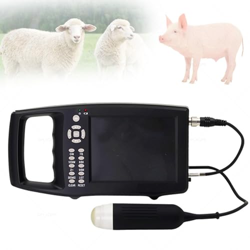 Escáner de ultrasonido veterinario con pantalla grande, portátil para detección de embarazo de animales, múltiples modos de visualización y almacenamiento de imágenes para ganado y mascotas