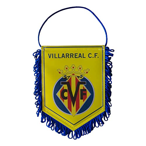 Villarreal CF Mini Banner Unisex, Amarillo y Azul, Talla Única