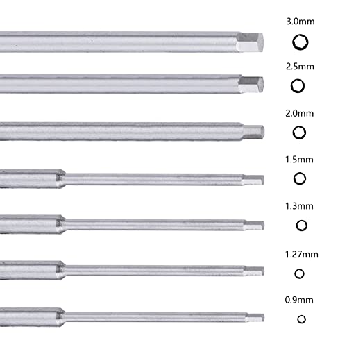 Hex Screwdriver Set 0.9mm 1.27mm 1.3mm 1.5mm 2.0mm 2.5mm 3.0mm 7pcs Hex Head Allen Wrench RC Tools Kit Fit Traxxas Arrma Axial Losi Redcat by FriHobby - Image 2
