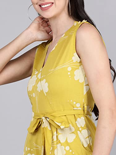 Image of Vaamsi Women's Cotton Above The Knee Jumpsuit