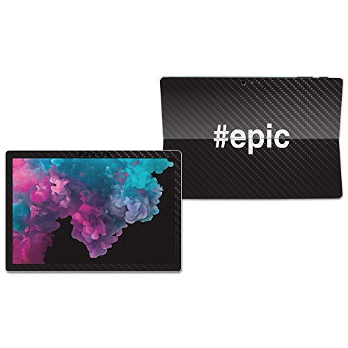 Image of MIGHTY SKINS MightySkins Carbon Fiber Skin for Microsoft Surface Pro 6 - Epic | Protective, Durable Textured Carbon Fiber Finish | Easy to Apply, Remove, and Change Styles | Made in The USA
