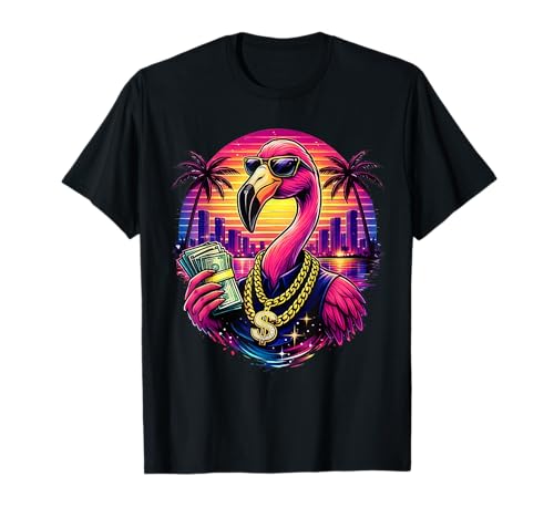 Flamingo Gangster GTA Inspired Vice Funny City T-Shirt
