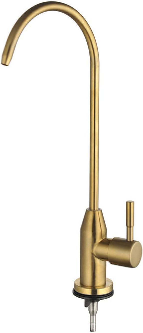 Water Filter Faucet 360 Gooseneck Sink Reverse Osmosis,Golden B(Golden B)