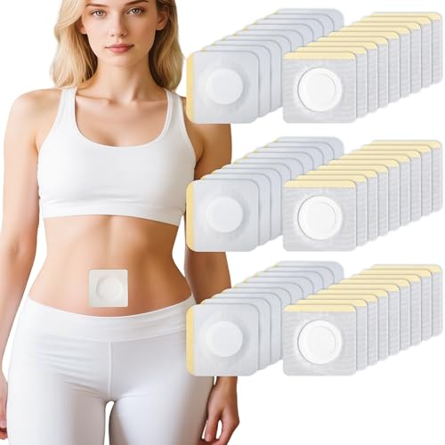 Castor Oil Patches for Belly Button, 54 Pack 3.2Inches Castor Oil Pack Wrap Organic Cotton,...