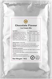 Au KingCare Ice Cream Mix 1kg - Makes 5L Ice Cream, Gelato & Soft Serve (Chocolate)