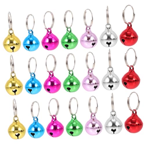 Alipis 24Pcs Multi Function Cat Bells Pet Accessory Chime for Collars for Decorating present Giving Vibrant DIY Pet Ornaments