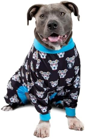 Pittie Clothing Pit Bull Pajamas for Dog, Full Coverage Onesie for Pitbull Pajamas for Dogs Doggie Pjs Dog Pitbull Outfit Dog Pajamas Clothes Medium Large XL XXL Breed