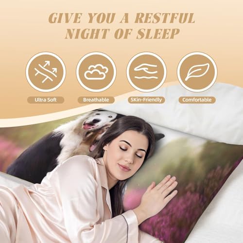 Taie d'oreiller décorative imprimé chien mignon grand format lit - 5