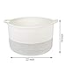 HOMSHOO Extra Large Cotton Rope Storage Basket - 21.7 x 13.8 inches Toys Storage Bin Woven Laundry Basket Storage for Blanket,Throw, Toys,Shoe