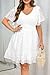 Pinup Fashion White Plus Size Dress Summer Graduation Casual Bridal Shower Easter Floral Lace Flutter Sleeve Smocked Short Dresses 2025