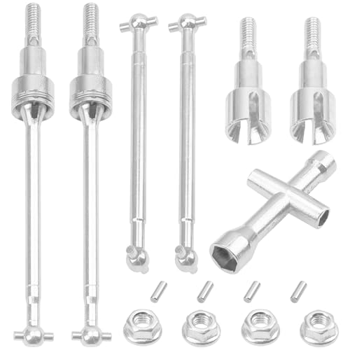 Vgoohobby Steel Front Rear Drive Shaft CVD Compatible with SCY 1/16 Pro 16103 16201 16101 16102 RC Car