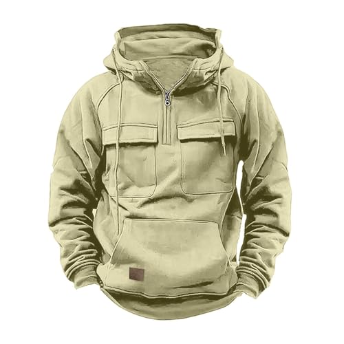 Sweat à capuche rétro homme style patchwork original et couleur unie confortable