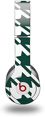 Skin Decal Wrap Works with Original Beats Solo HD Headphones Houndstooth Hunter Green Skin Only (Headphones NOT Included)