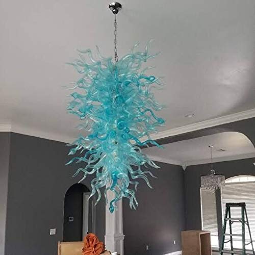 Lighting fixtures chandeliers glass shade high ceiling chandeliers Suitable for villas bedrooms dining rooms living rooms stairs hotels
