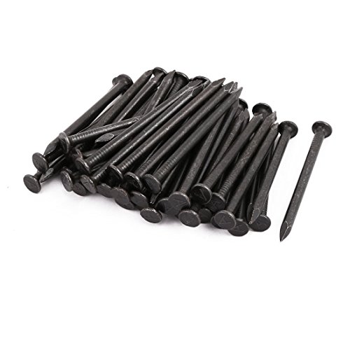 Aexit 2.5-inch Length Fastener Carbon Steel Point Tip Wall Cement Nail Black 50pcs Model:76as242qo321