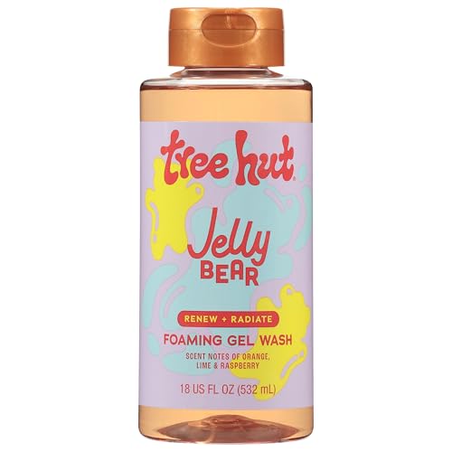 Image of Tree Hut Jelly Bear Body Wash, Hydrating & Moisturizing Shower Gel with Shea Butter & Essential Oils, Soft Smooth Glowing Skin, Gentle Cleanser For All Skin Types, Self Care Gifts for Women, 18 Fl Oz