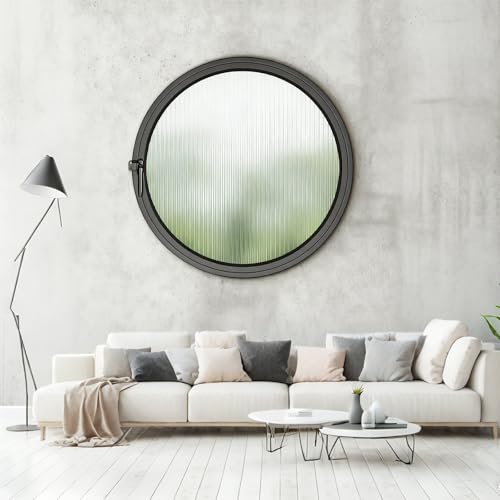 Ventana circular empotrada para eliminar la humedad en baños residenciales 3