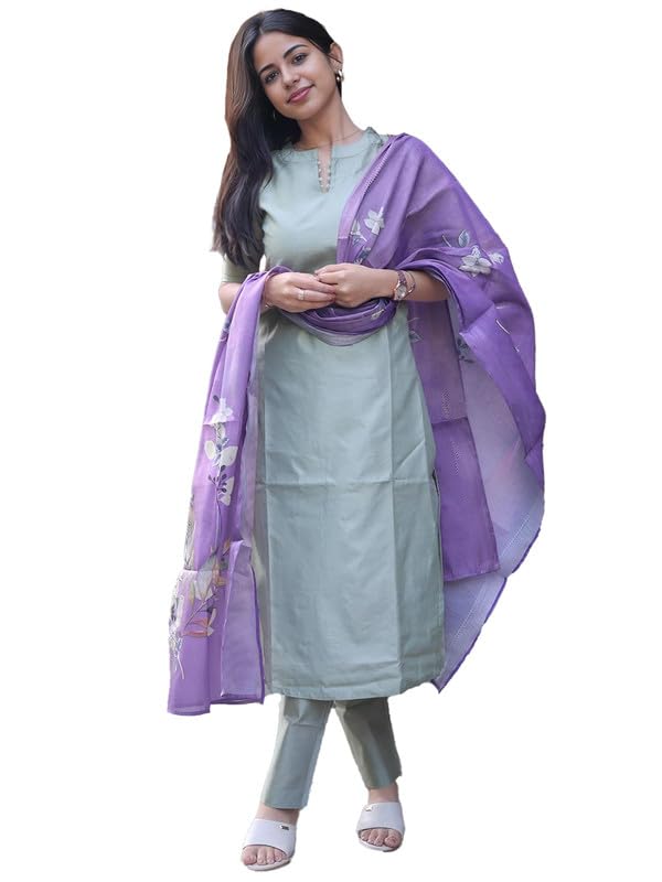 Image of Sun Fashion And Lifestyle Women's Roman Silk Stitched Printed Aline Long Kurta Sets For Women