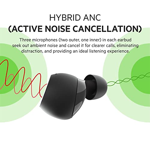 Belkin Soundform Immerse Noise Cancelling Earbuds, True Wireless Earbuds With Hybrid Anc, Wireless Charging, Ipx5 Sweat And Water Resistant, Apple Find My For Iphone, Galaxy, Pixel And More - Black #TOP3
