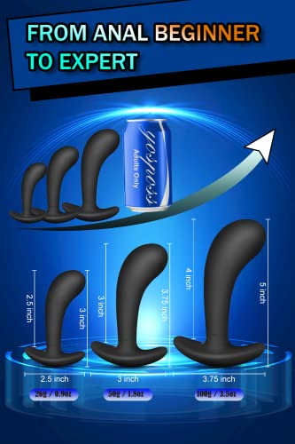 Butt Plug Trainer Kit For Comfortable Long-Term Wear, Pack Of 3 Silicone Anal Plugs Training Set With Flared Base Prostate Sex Toys For Beginners Advanced Users #TOP4