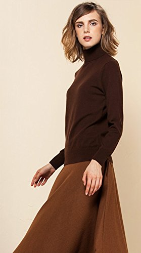 ZHILI Women's Cashmere Slouchy Turtleneck Sweater2