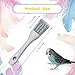 Tovyzalg 2-in-1 Bird Cage Cleaning Brush & Poop Remover with Long Handle – Scraper, Curved Brush for Parrot Cages, Kennels, and Perches – Rust-Resistant Pet Habitat Cleaning Tool (2 Pcs) (Grey+White)