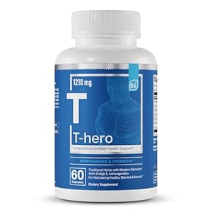 Essential Elements Male Health Supplement – Muscle Support & T-Health with DIM, Ashwagandha, Shilajit, More | T-Hero 60 Vegan Capsules