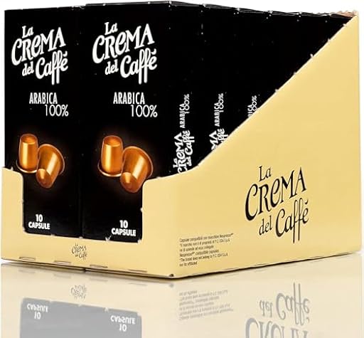 La Crema de Café Arabica 100%, 120 Cápsulas Compatibles Nespresso, Mezclas Exquisitas 100% Arabica de Sabor Delicado y Equilibrado con Notas Florales y Frutales | Ya disponible en tu tienda friki favorita! En mundofriki.es!
