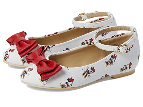 Janie and Jack Girl's Minnie Mouse Bow Flat (Toddler/Little Kid/Big Kid) Multicolor 4 Big Kid M