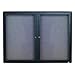 Quartet Bulletin Board, 4' x 3' Enclosed Fabric Notice Board, Lockable Swing Doors, Graphite Frame (2364L)