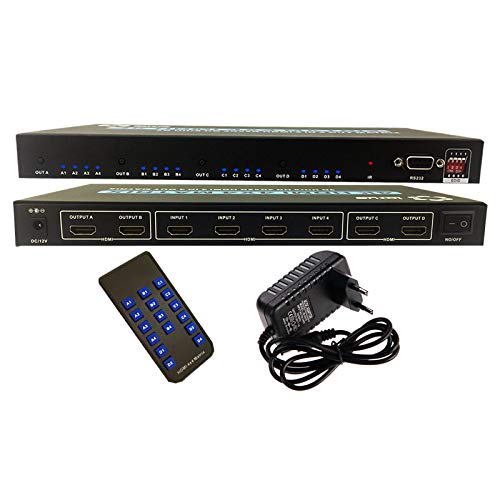 Distribuidor HDMI 4 x 4 Matrix 4k Função Edid