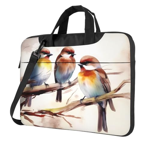 Maletín para portátil unisex con diseño de aves miniatura 1