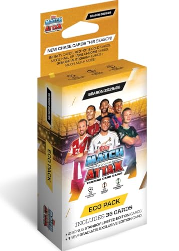 Match Attax Topps - Cartes de football CL Champions League 2025/26 - Cartes à collectionner -...