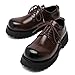 Men's Upturned-Toe Platform Dress Shoes Fashion Formal Business Work Office Casual Chunky Oxfords (Brown, Adult, Men, 12, Numeric, US Footwear Size System, Medium)