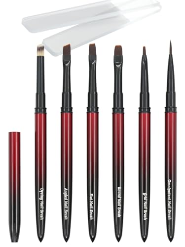 MYR 6Pcs Metal Nail Art Brushes and 2Pcs Nano Nail