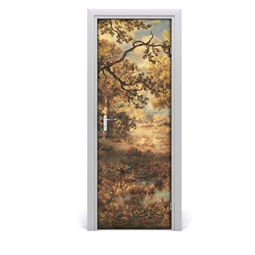 Vinilo para puerta de bosque 85x200 cm autoadhesivo e impermeable 2
