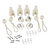 Kit de accesorios de sombra de rodillo con tapa de extremo (beige, Bungee Kit y tapa de extremo 2-Set)