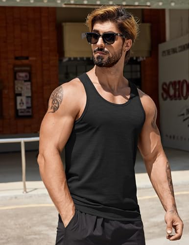 COOFANDY Men's Workout Tank Tops Pack Dry Fit Sleeveless Running Shirts Gym Muscle Bodybuilding T Shirts2