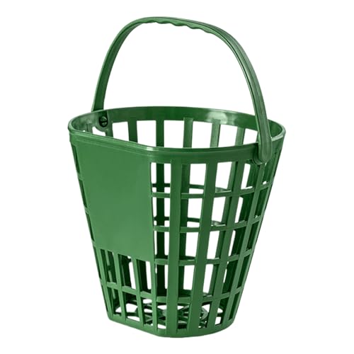Cubo de golf para 50 bolas PP de 18.5 cm duradero para entrenar en la cancha