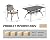 TITIMO 7-Piece Outdoor Furniture Dining Set, All-Weather Cast Aluminum Conversation Set Includes 1 Rectangular Table and 6 Chairs with Khaki Cushions and Umbrella Hole for Patio Garden Deck
