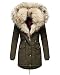 Produktbild Navahoo Damen Winter Jacke Stepp Parka Mantel Winterjacke warm gefüttert Kunstpelz Sweety S-XXL (Olive, M)