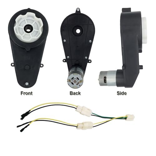 2 Pcs RS550 12000RPM Gearbox with 12V DC Motor for Ride On Car Powered Wheels Motor Promotion High Speed Drive Engine Electric Motorcycles Replacement Parts (2PCS 550 12V 12000rpm)