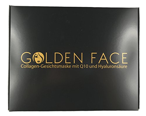 Golden Face 10er Set - Collagen Gesichtsmaske mit Q10 und Hyaluronsäure - Beste Qualität von Schlupflid weg® - Image 7